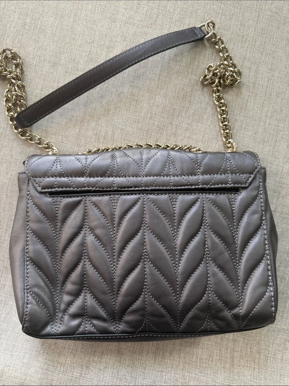 Kate Spade‎ Emelyn Briar Lane Quilted Gunmetal Shoulder Bag